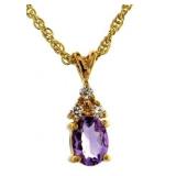 Genuine 2.00 ct Amethyst Pendant