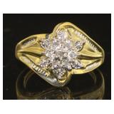 Antique Style Diamond Cluster Ring