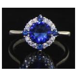 Cushion Cut 2.88 ct Sapphire Designer Ring