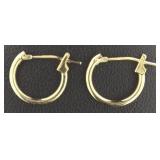 14kt Gold 10 mm Huggie Hoop Earrings