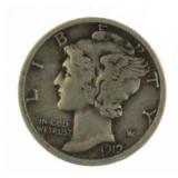 1919-D Mercury Silver Dime *Key Date