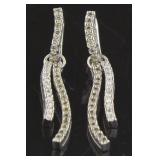 14kt Gold 1.50 ct Chocolate/White Diamond Earrings