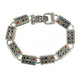 Cloisonne Style Enameled Fashion Bracelet