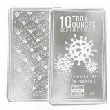 10 Ounce - NVELA .999 Fine Silver COVID-19