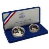 1986 US Mint Ellis Island 2 Coin Silver Proof Set