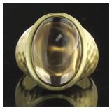 XL Oval Smokey Topaz Dinner Ring