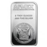 5 Ounce - .999 Fine Silver APMEX Bar