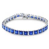 Princess Cut 16.50 ct Sapphire Tennis Bracelet