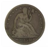 1854-O Seated Liberty Silver Half Dollar