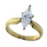 14kt Gold 1.00 ct Marquise Cut Diamond Solitaire