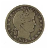 1912-P Barber Silver Half Dollar *Better Date