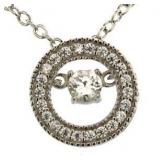 Brilliant 1.00 ct White Topaz Rhythm Pendant