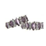 Genuine 1.50 ct Amethyst Designer Earrings