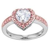 Brilliant Heart Diamondlite CZ & Pink Topaz Ring