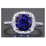 Cushion Cut 2.43 ct Tanzanite Designer Ring