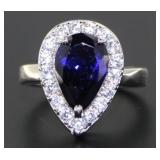 Pear Cut 4.88 ct Tanzanite Designer Ring