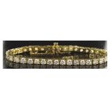 14kt Gold 8.75 ct Diamond Tennis Bracelet