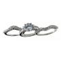Brilliant 3.00 ct White Topaz 2 pc Bridal Set