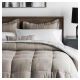 Queen Woven Birch Chambray Comforter Set