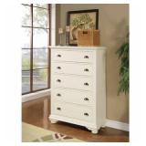 Elements Brookwhite 5 Drawer Chest