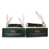 2 Case XX Dark Green Bone Knives