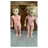 (2) Estate Walking Dolls (1 arm off)