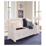 Ashley A3000199 Large Antique White Storage Bench