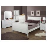 Queen Austin Furniture 5 pc White Sleigh Bedroom