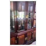 Chinese Chippendale China Cabinet (Square Mirror