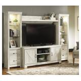 Ashley w331 Bellaby Whitewash 4 pc Entertainment