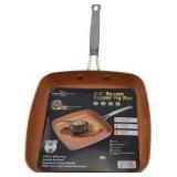 9.5" Square Ceramic Copper Non-Stick Fry Pan