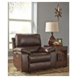 Ashley 513 LEATHER PWR Recliner w/ADJ HR