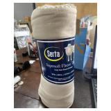 Serta Super Soft Fleece Throw Blanket ( Tan )