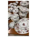 Estate China Dish Set for 12 & Teapot, 3 Serving