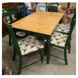 Estate Farmhouse Table W/ 6 Chairs