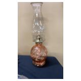 Pink Depression Oil Lamp