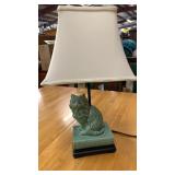 Estate Ceramic Cat Lamp