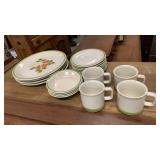 Estate Strawberry Blossom Stoneware Dosh Set