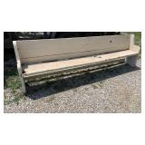 Vintage Shabby Chic Large Farmhouse Bench