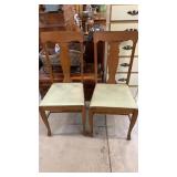 Antique Oak T-Back Chairs