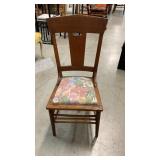 Antique Oak T-Back Chair