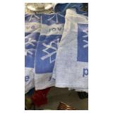 Estate Christmas Blue Table Cloth, Napkins,