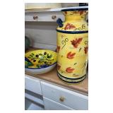 Ceramic Umbrella Stand & Italian Pasta Bowl