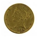 1892 Philadelphia $5 Gold Half Eagle
