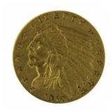 1910 Indian Head $2.50 Gold Quarter Eagle