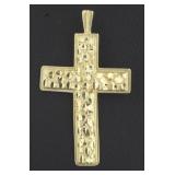 14kt Gold 29.5 mm Cross Pendant