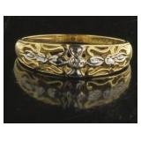 14kt Gold Antique Diamond Wedding Band