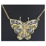 14kt Rose-Yellow-White Gold Large Necklace