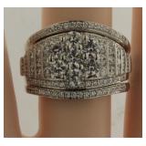 10kt Gold 2.00 ct White Topaz 3 pc Bridal Set