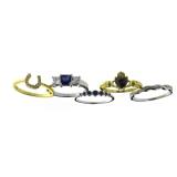 Collection of 5 Assorted Sterling Silver Rings